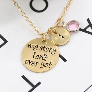 Semicolon necklace suicide prevention/awareness